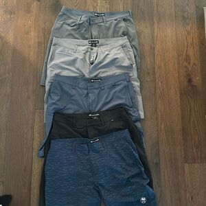 5 Pair of Travis Mathew Golf Shorta